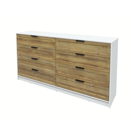 Kомод Тренд КТ-К197 (Белый ЛДСП/ Дуб вотан ЛМДФ) Ш1965 В1020 Г451 Kомод Тренд КТ-К197 (Белый ЛДСП/ Дуб вотан ЛМДФ) Ш1965 В1020 Г451